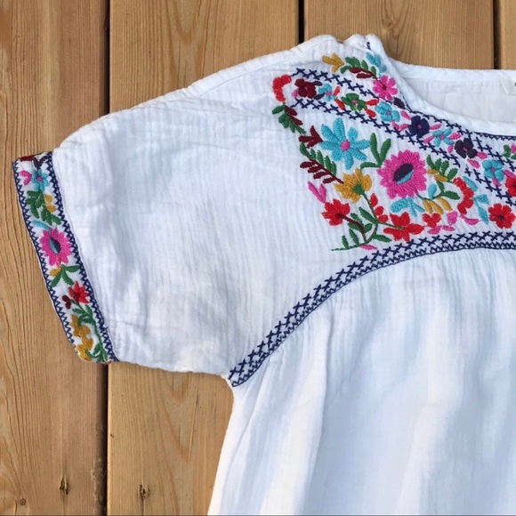 Beach lunch lounge collection white floral  dress size M - Picture 3 of 5